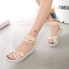 Ankle Strap Stitched Flat Sandals