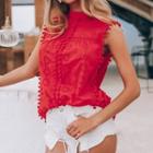 Sleeveless Cut-out Blouse