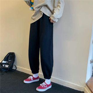 Long-sleeve Striped T-shirt / Sports Harem Pants