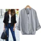 Tab-sleeve Button Jacket