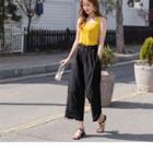 Lace Hem Wide-leg Pants