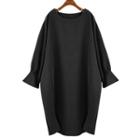 Bell-sleeve Split Hem Pullover Dress