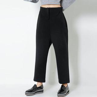 Band-waist Neoprene Baggy-fit Pants