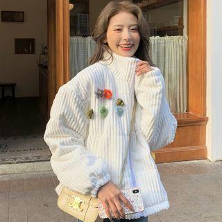 Corduroy Floral Zip Jacket