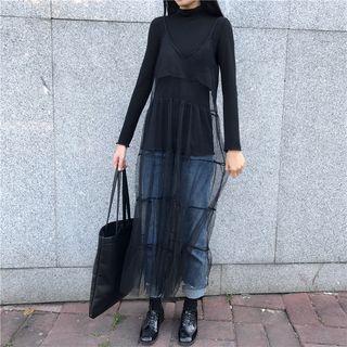 Spaghetti Strap Mesh Dress