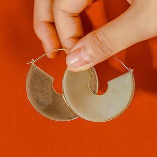 Half Disc Statement Earring