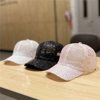 Sequined Lace Baseball Cap