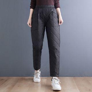Plain Quilted Tapered Pants