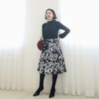 Tie-neck Faux-pearl Top