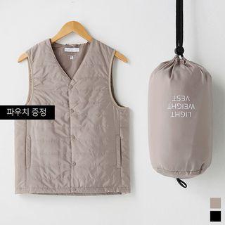 Couple Lightweight Padded Vest With Pouch