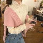 Ruched Mock-neck Long-sleeve Top