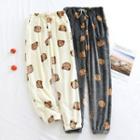 Couple Matching Bear Print Flannel Lounge Pants (various Designs)