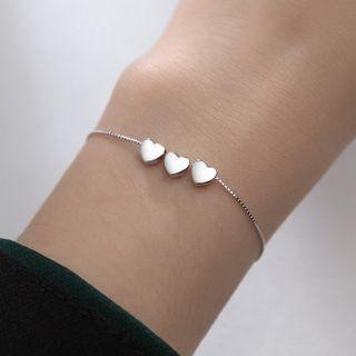 Heart Bracelet 1 Pc - S925 Silver - Silver - One Size