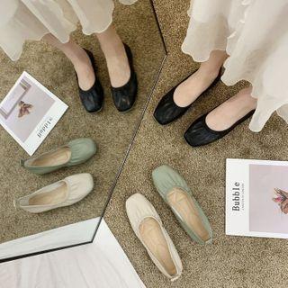 Plain Shirred Flats