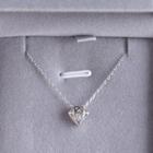 Diamond Shape 925 Sterling Silver Necklace Silver - One Size