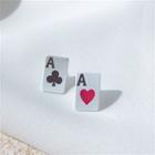 Poker Card Earrings As Figure - One Size