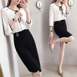 Set: Shirt + A-line Dress Skirt