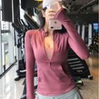 Sport Long-sleeve Zip Front T-shirt