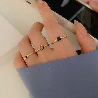 Set Of 3: Alloy Ring (various Designs) Set Of 3 - One Size
