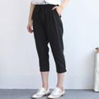Drawstring Waist Capri Pants
