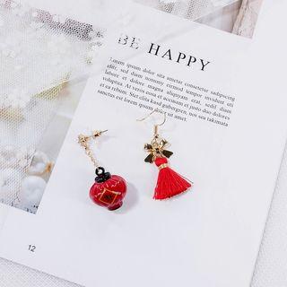 Lantern & Tassel Drop Non-matching Earring