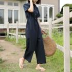 Drawstring-waist Pocket-detail Jumpsuit