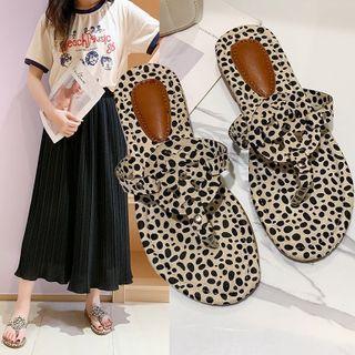 Leopard Print Flat Flip-flops