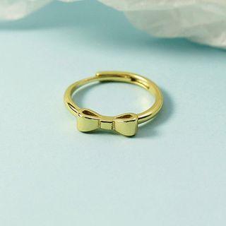Bow Alloy Open Ring Gold - One Size