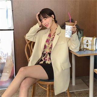 Tab-waist Longline Blazer