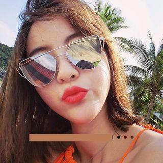 Double-bridge Cat Eye Sunglasses