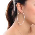 925 Silver Hoop Earrings (70 Mm Diameter)