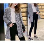 Checked Double-breasted Blazer