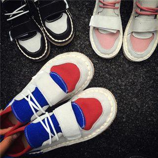 Faux-suede Color-block Sneakers