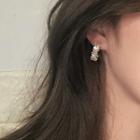 Shell Open Hoop Earring 1 Pair - Gold - One Size