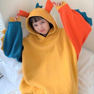 Paneled Dinosaur Hoodie