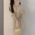 Cold-shoulder Blouse / Wide Leg Shorts / Set