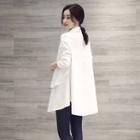 Long-sleeve Layered Loose-fit Blouse