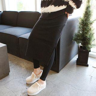 H-line Long Skirt Overlay Leggings