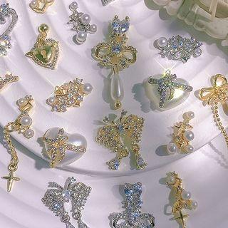 Rhinestone Faux Pearl Alloy Nail Art Decoration