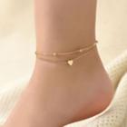 Set Of 2: Alloy Anklets