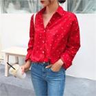 Heart-patterned Boxy-fit Shirt
