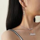 Set: Necklace + Earring Set Of 3 - 1 Pc Necklace & 2 Pair Earring - 1181 - Silver - One Size