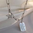 Lettering Tag Pendant Sterling Silver Necklace Necklace - Silver - One Size