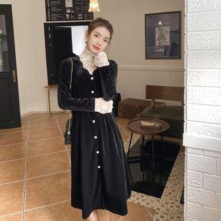 Set: Lace-trim Cardigan + Skirt