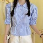 Short-sleeve Blouse / Ruffle Hem Camisole