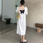 Short-sleeve Bow Midi T-shirt Dress