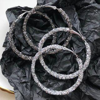 Sequined Hoop Earring