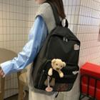 Nylon Bear Accent Backpack