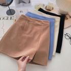 Plain Acrylic High-waist Skirt