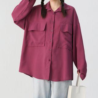 Long-sleeve Flap Pocket Shirt